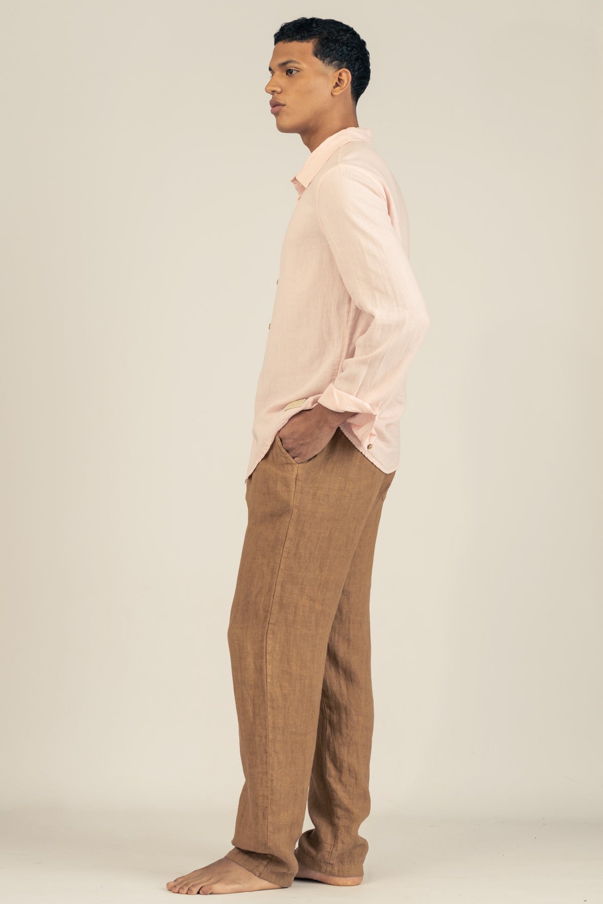 Premium Linen Pants in Tobacco