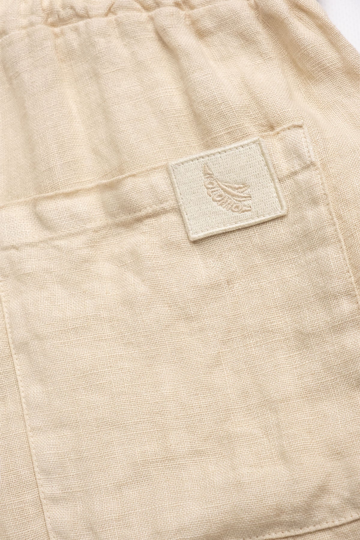 Premium Linen Pants in Almond