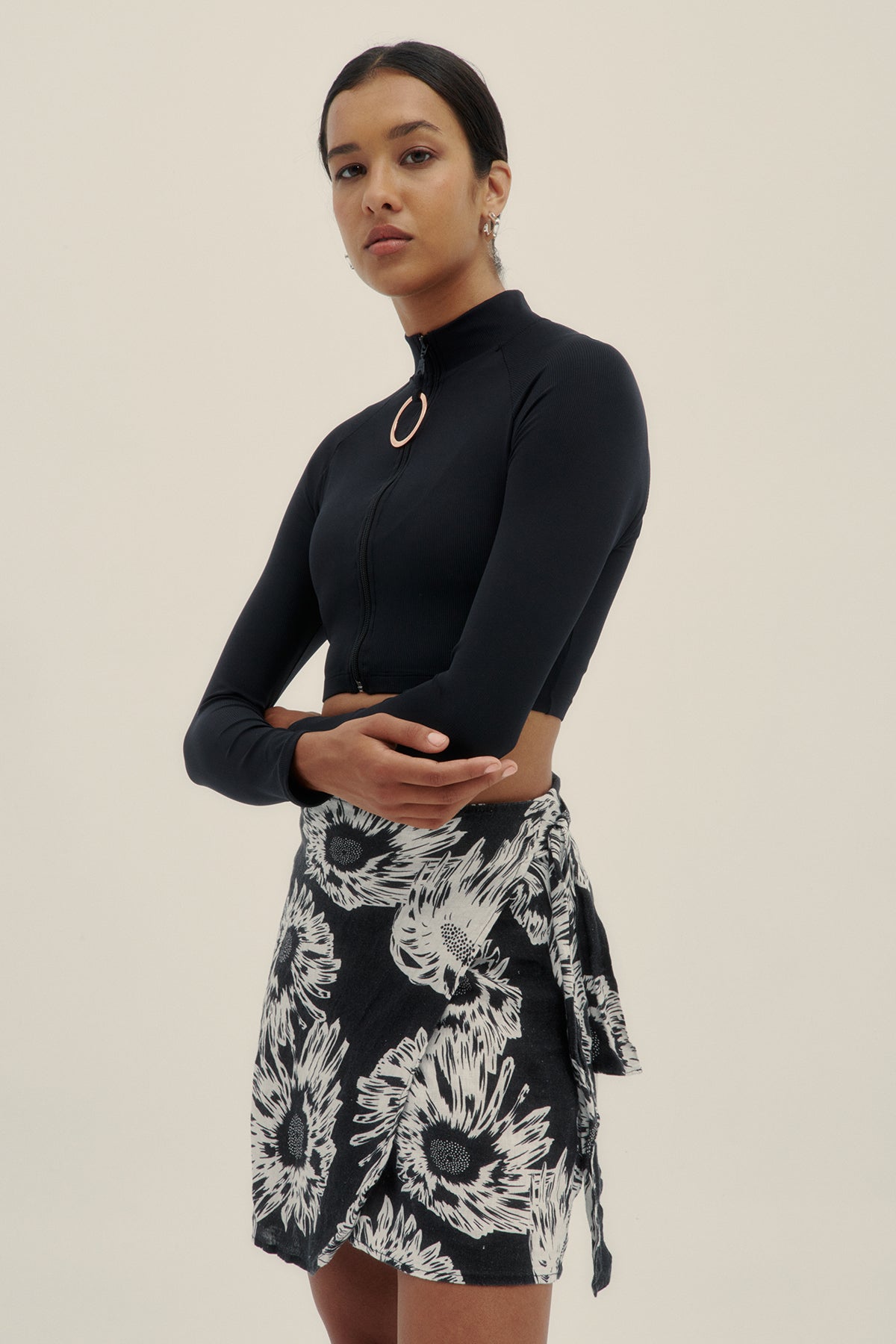 Falda Lino Jelly Black - Polonio