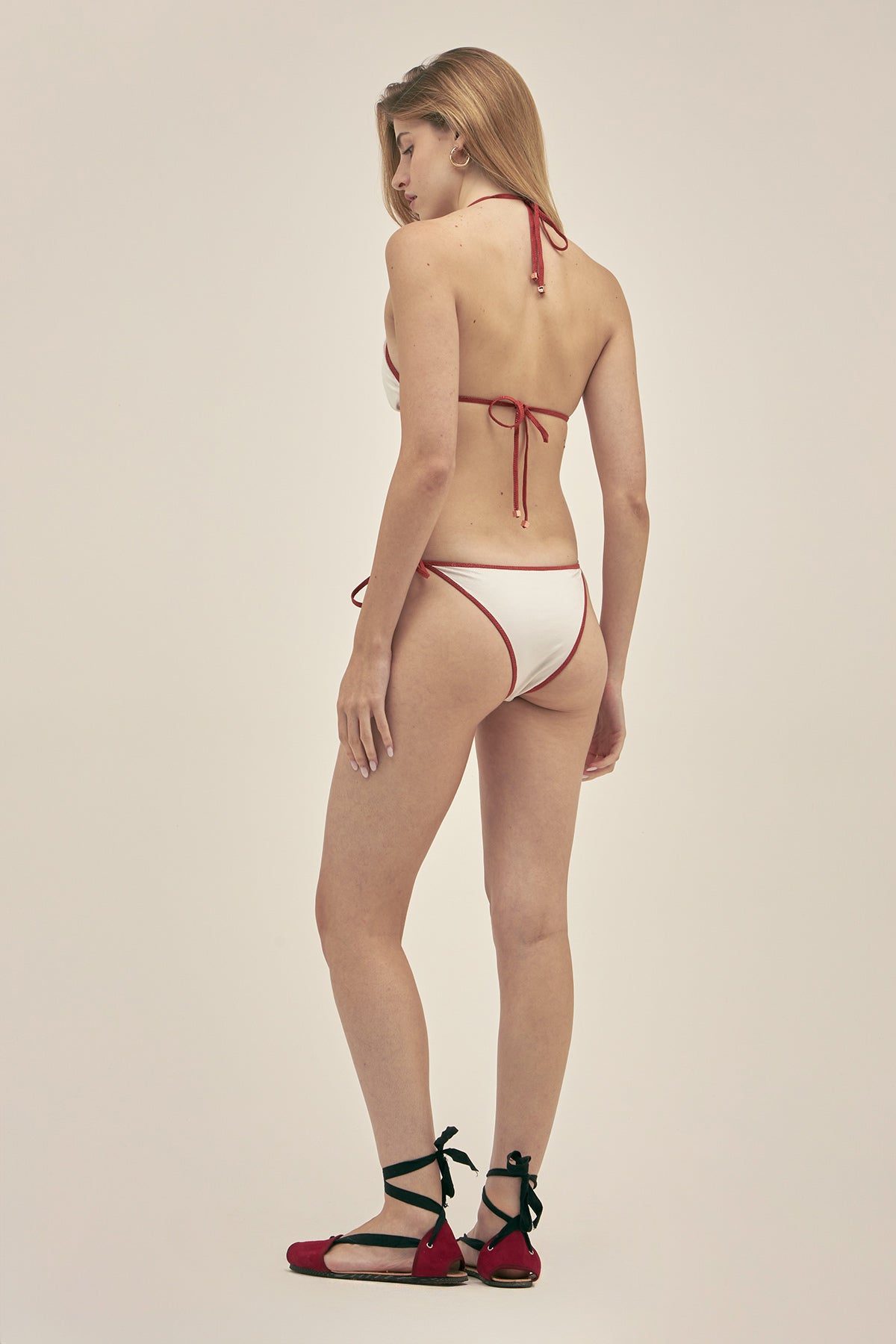 Reversible Vale Bikini Top in Snake Clay