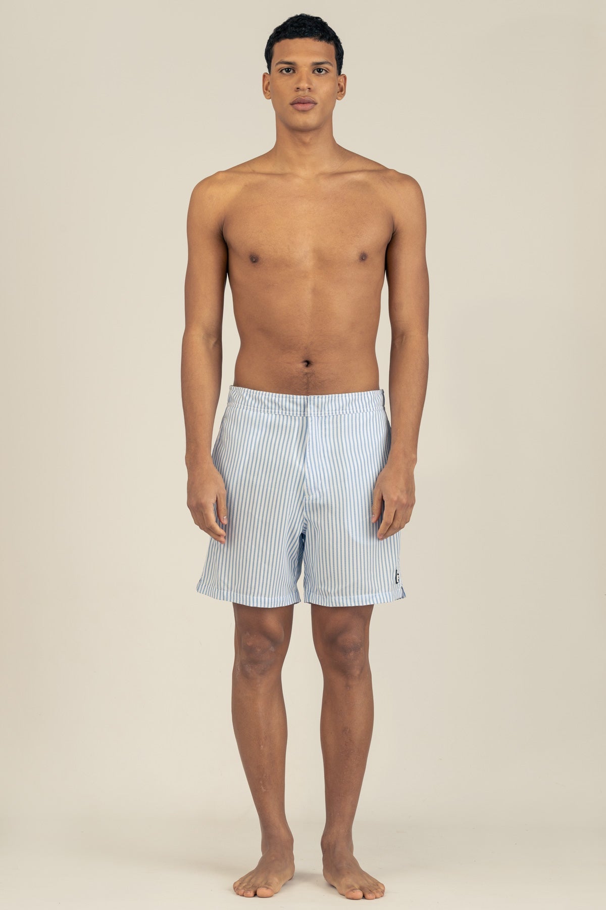 The Josh Swim Trunks in Seersucker Stripe