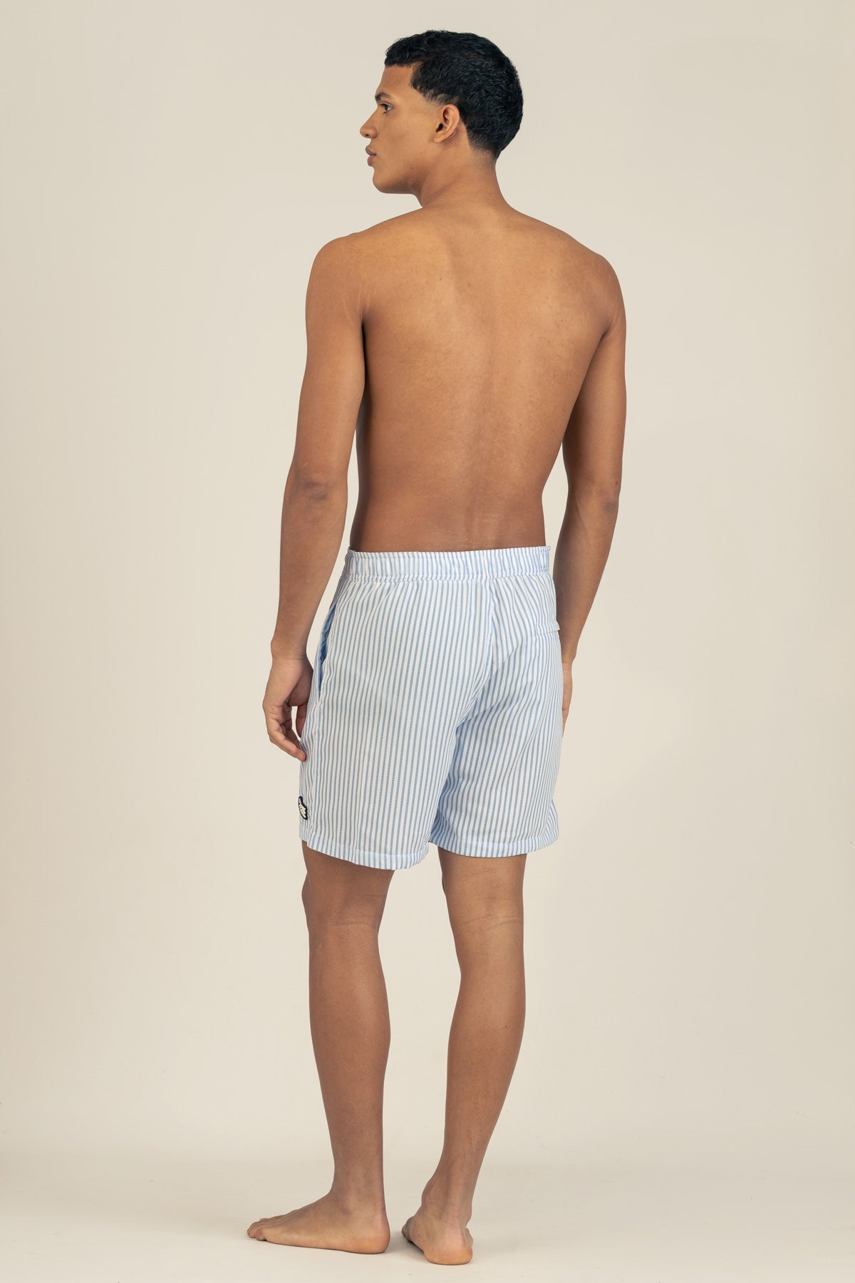 The Josh Swim Trunks in Seersucker Stripe