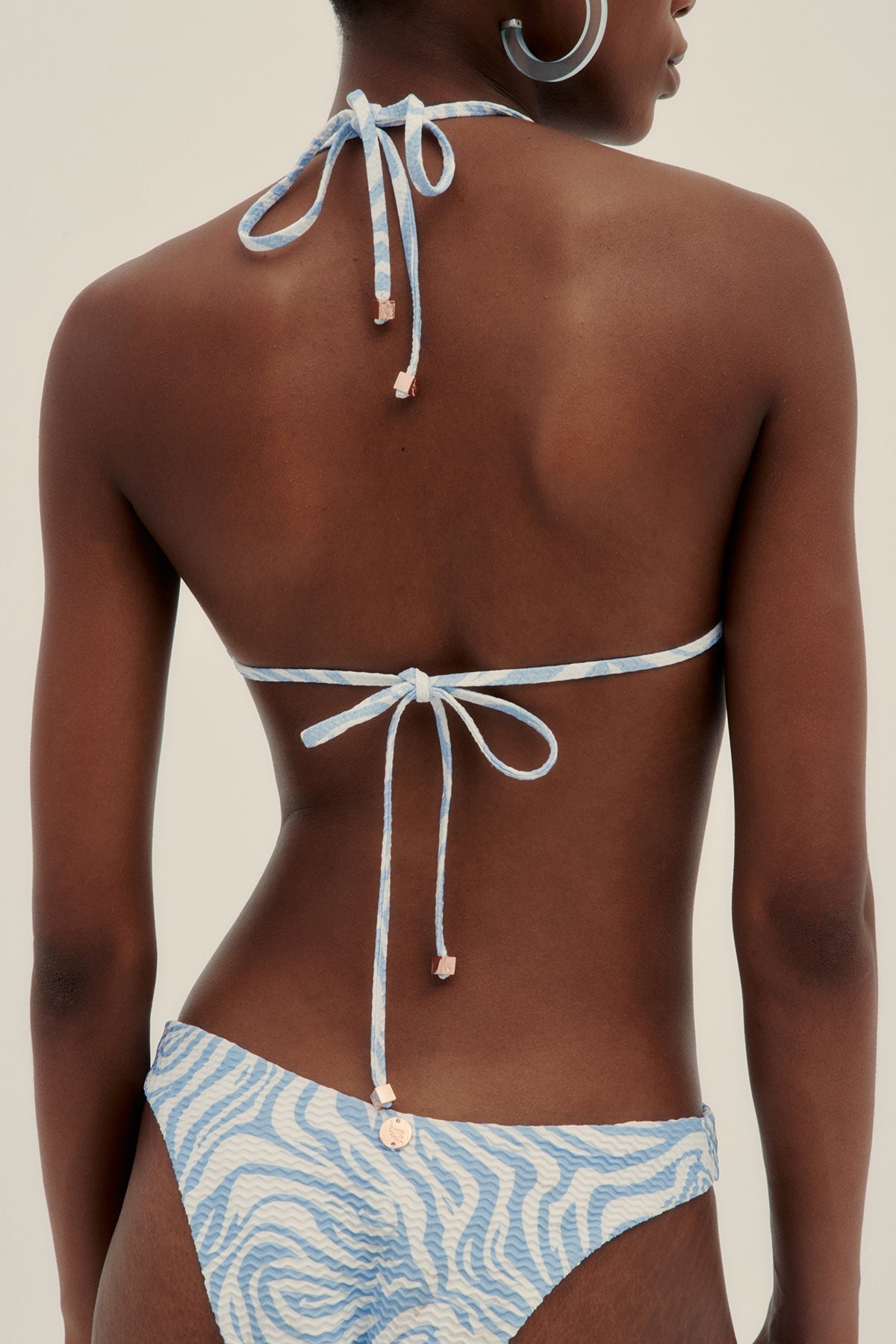 Braguita Bikini Vintage Zebra Cielo - Polonio