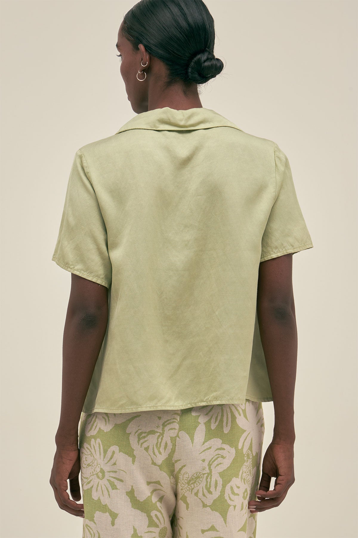 Camisa Manga Corta Pistacchio - Polonio