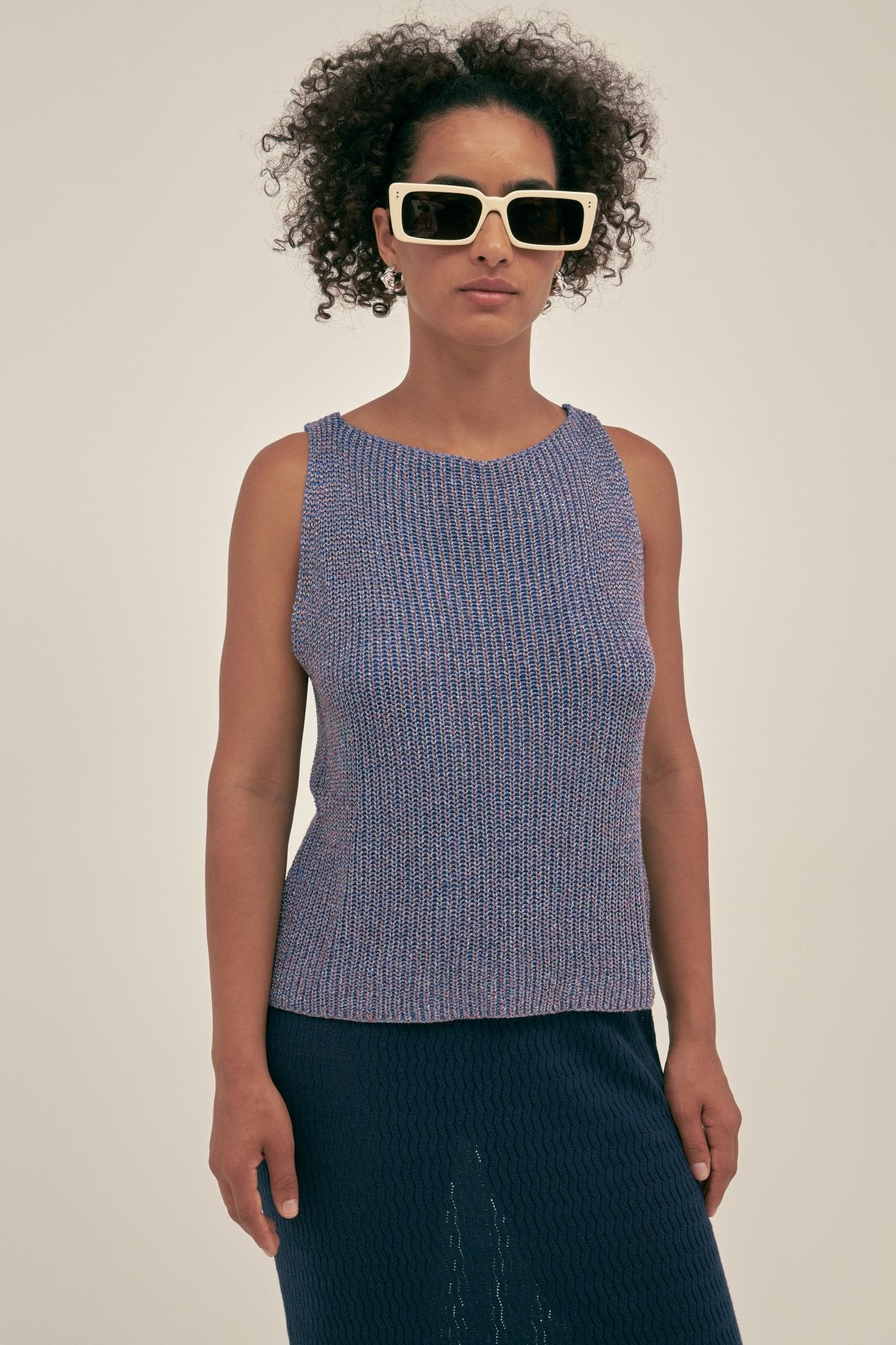 Top Tejido Eli Lurex Lavanda - Polonio