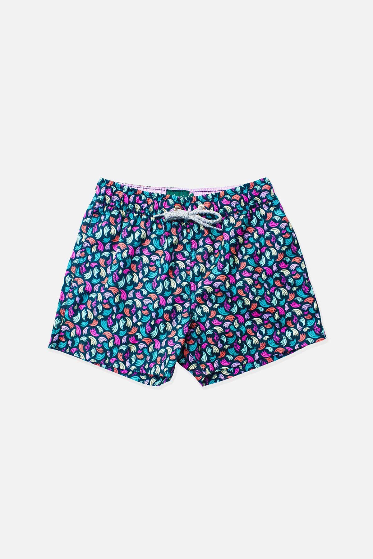 Navy Platanos Boys Swim Trunks - Polonio