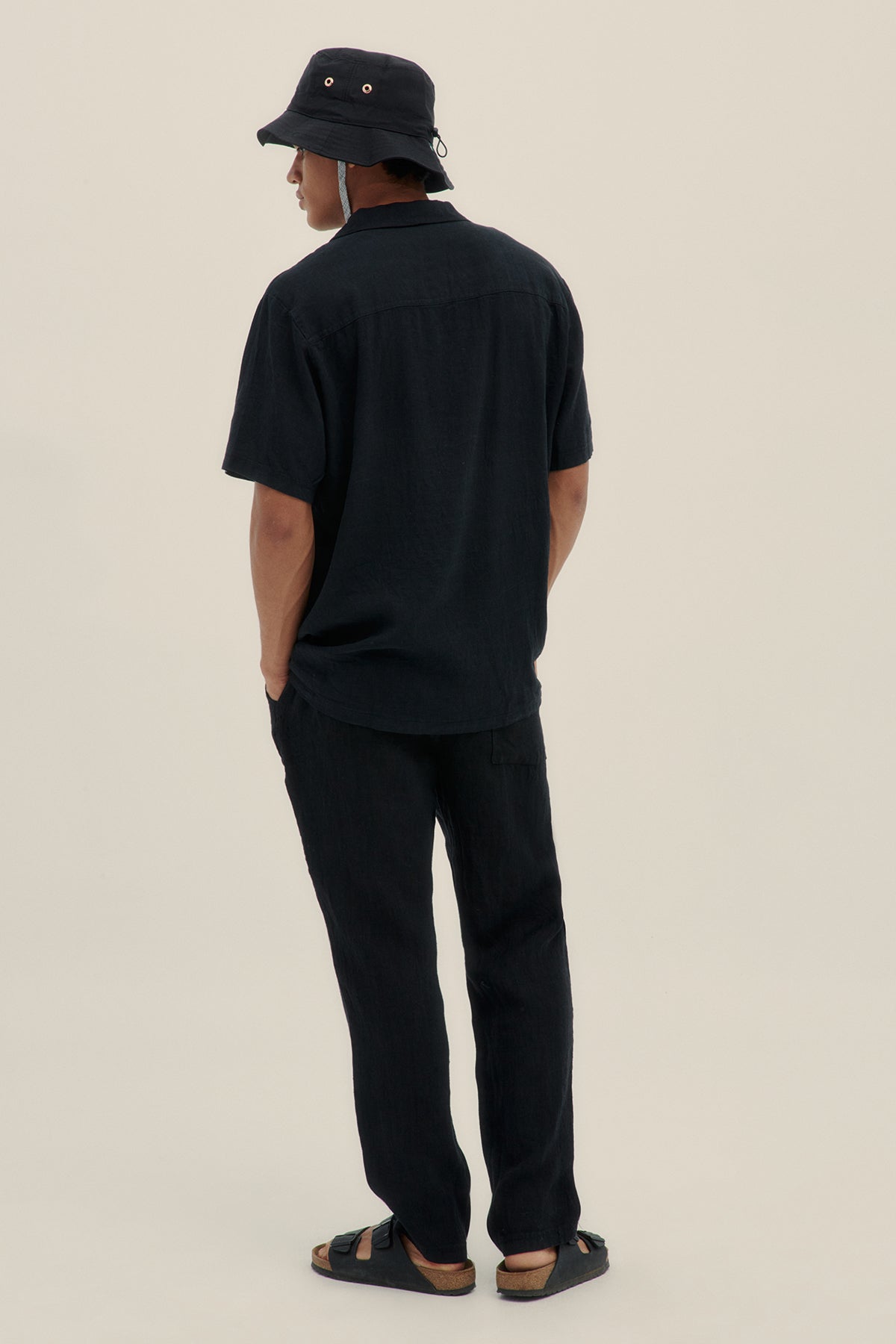 Pantalón 100% Lino Premium Negro - Polonio