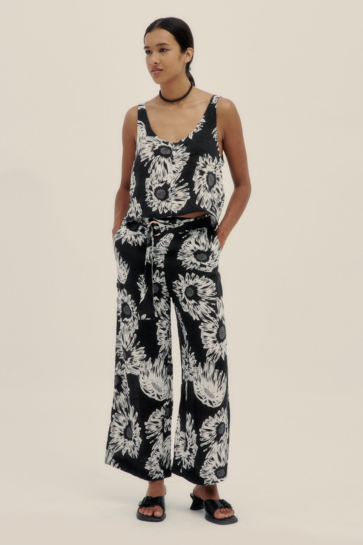Pantalón Lino Lu Jelly Black - Polonio