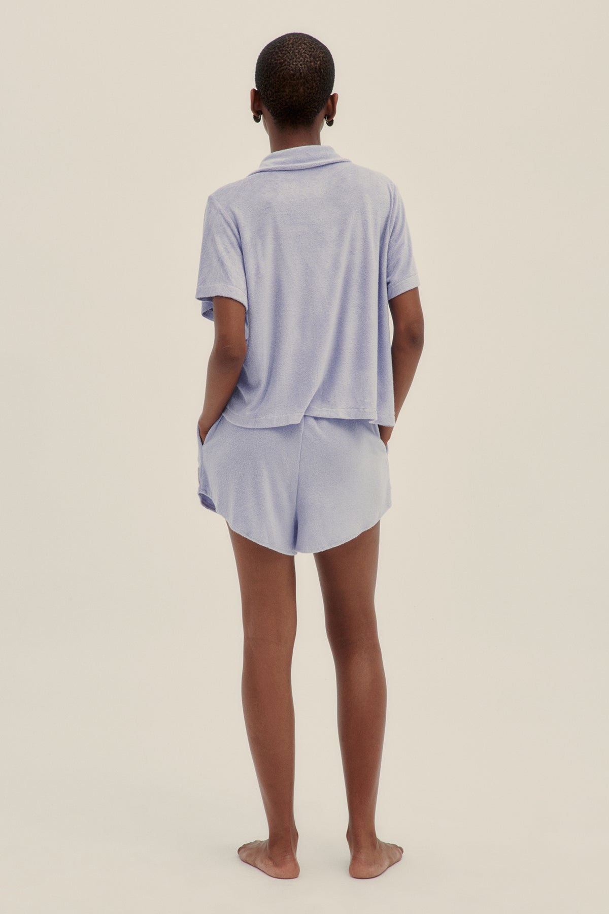 Shorts Vale Terry Lavanda - Polonio