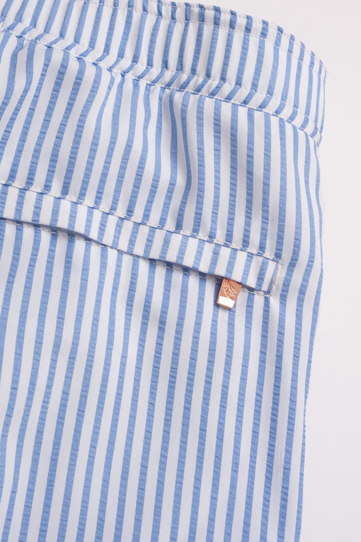 The Josh Swim Trunks in Seersucker Stripe
