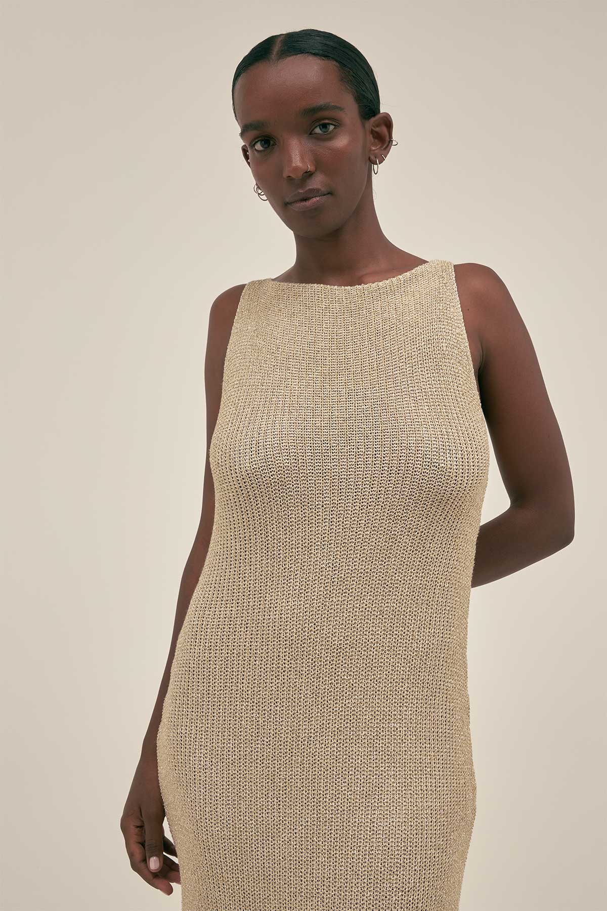 Vestido Eli Lurex Cloud - Polonio