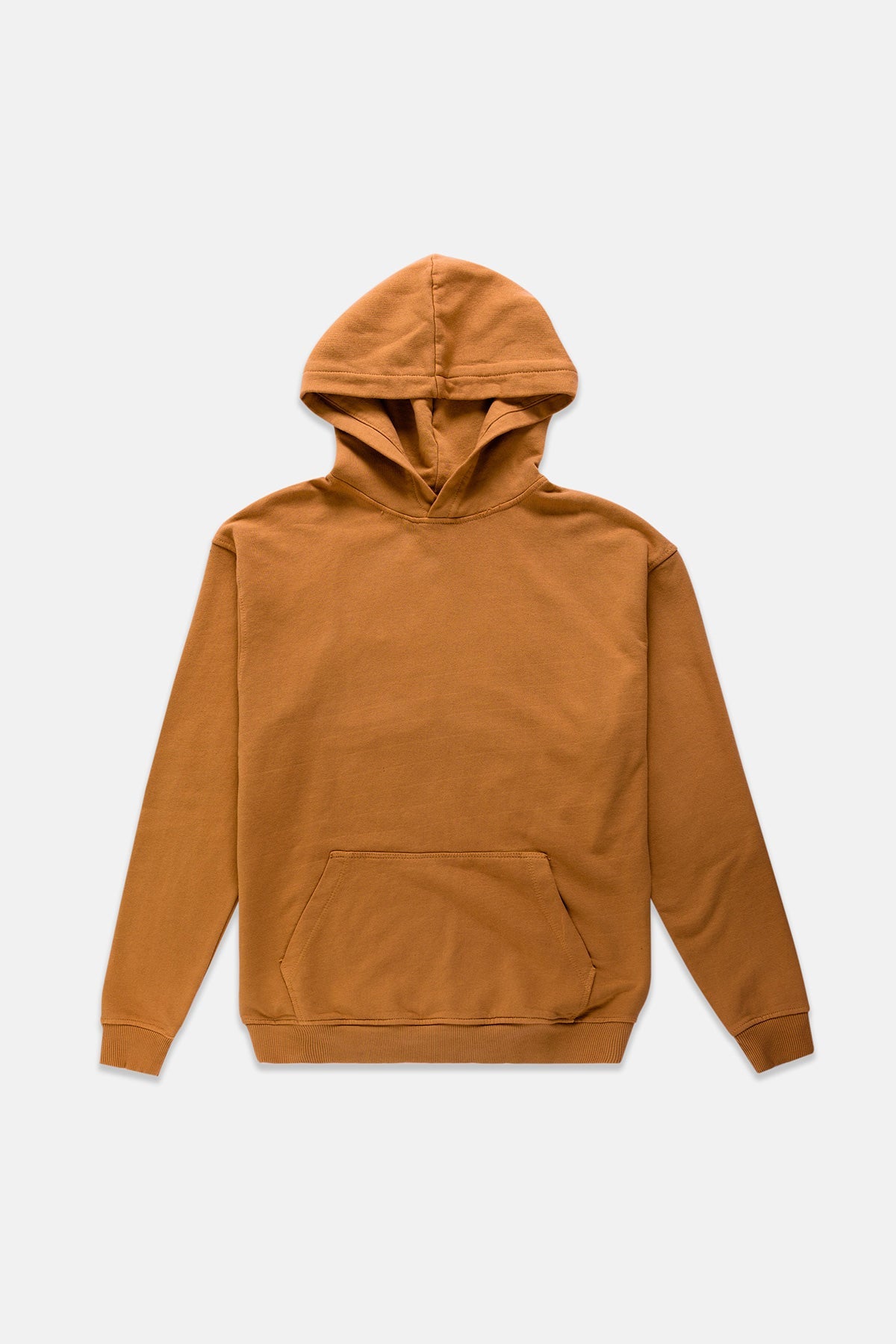 Hoodie in Clay made of Cotton French Terry Polonio