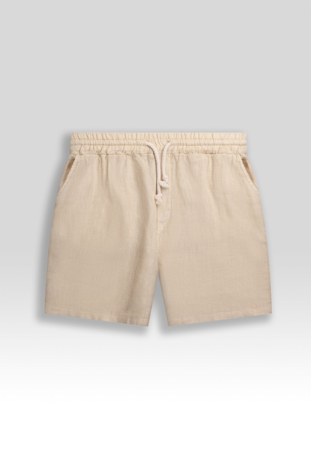 Premium Linen Shorts in Almond