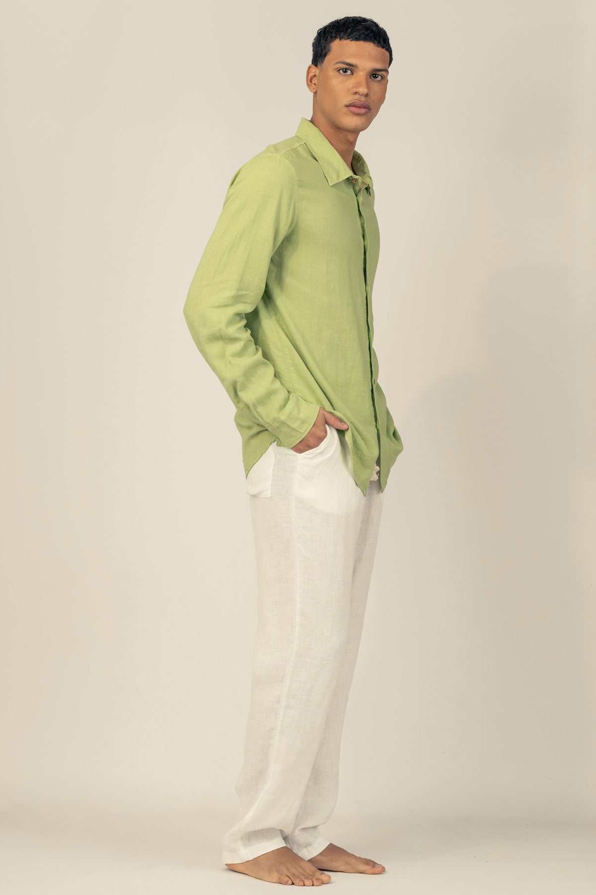 Premium Linen Pants in White