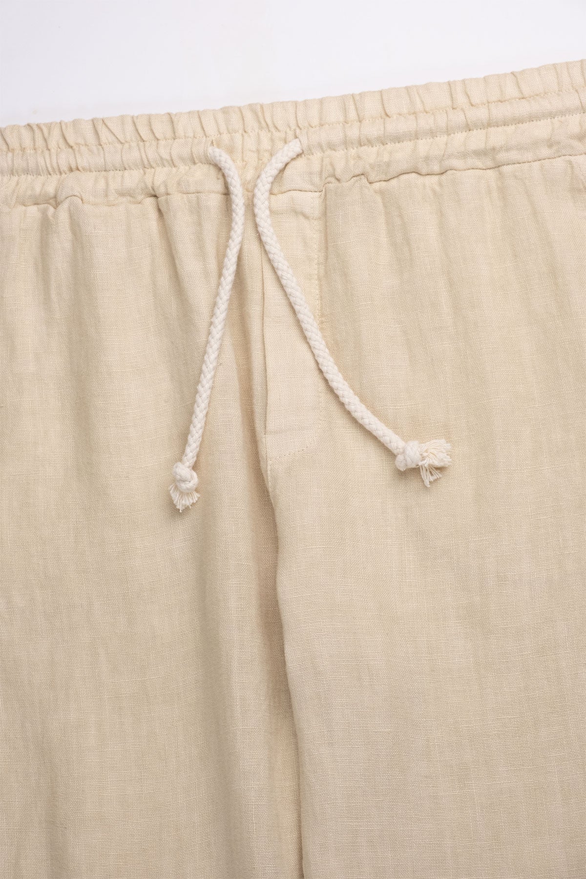 Premium Linen Shorts in Almond