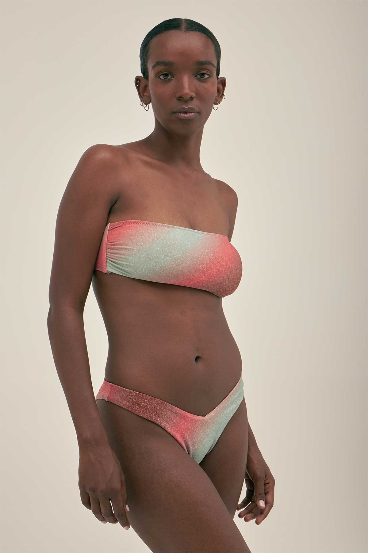 Strapless Bikini Top in Sunrise