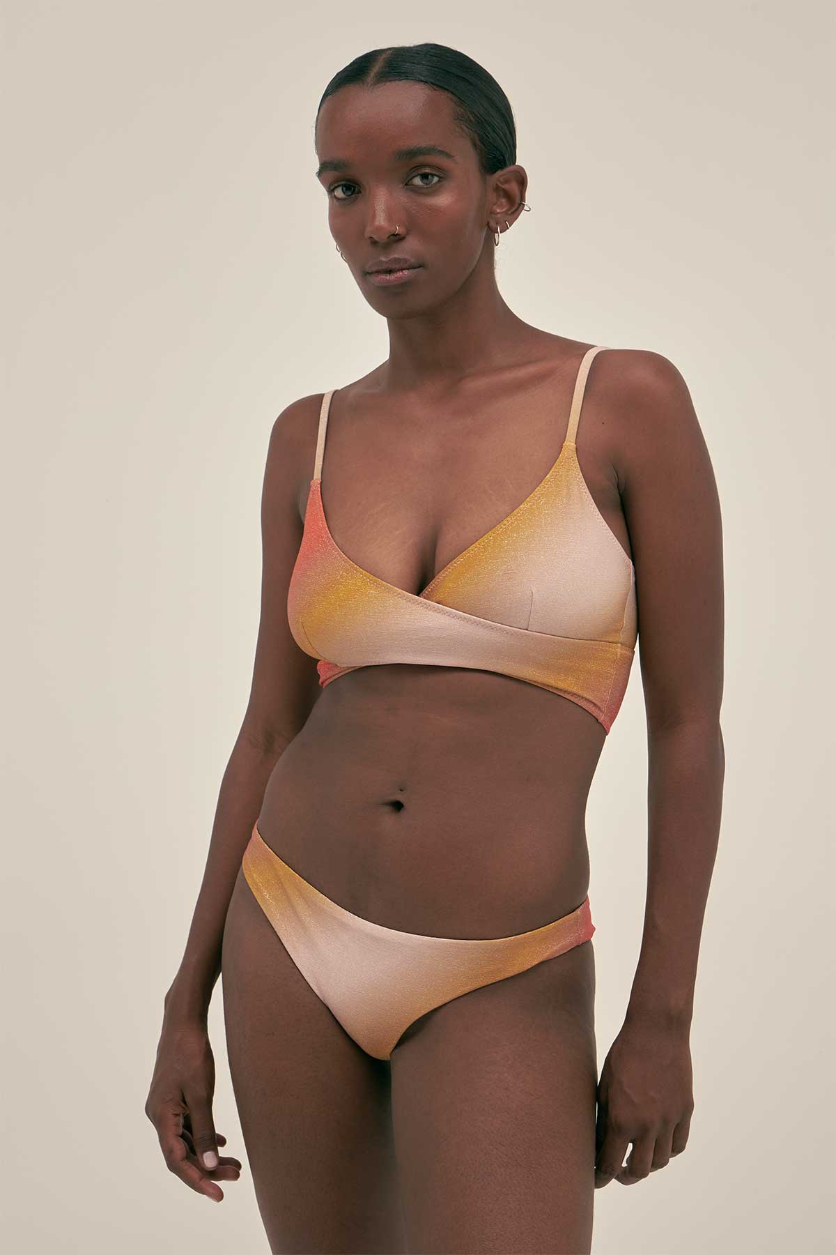 Crossed Bikini Top in Sunset