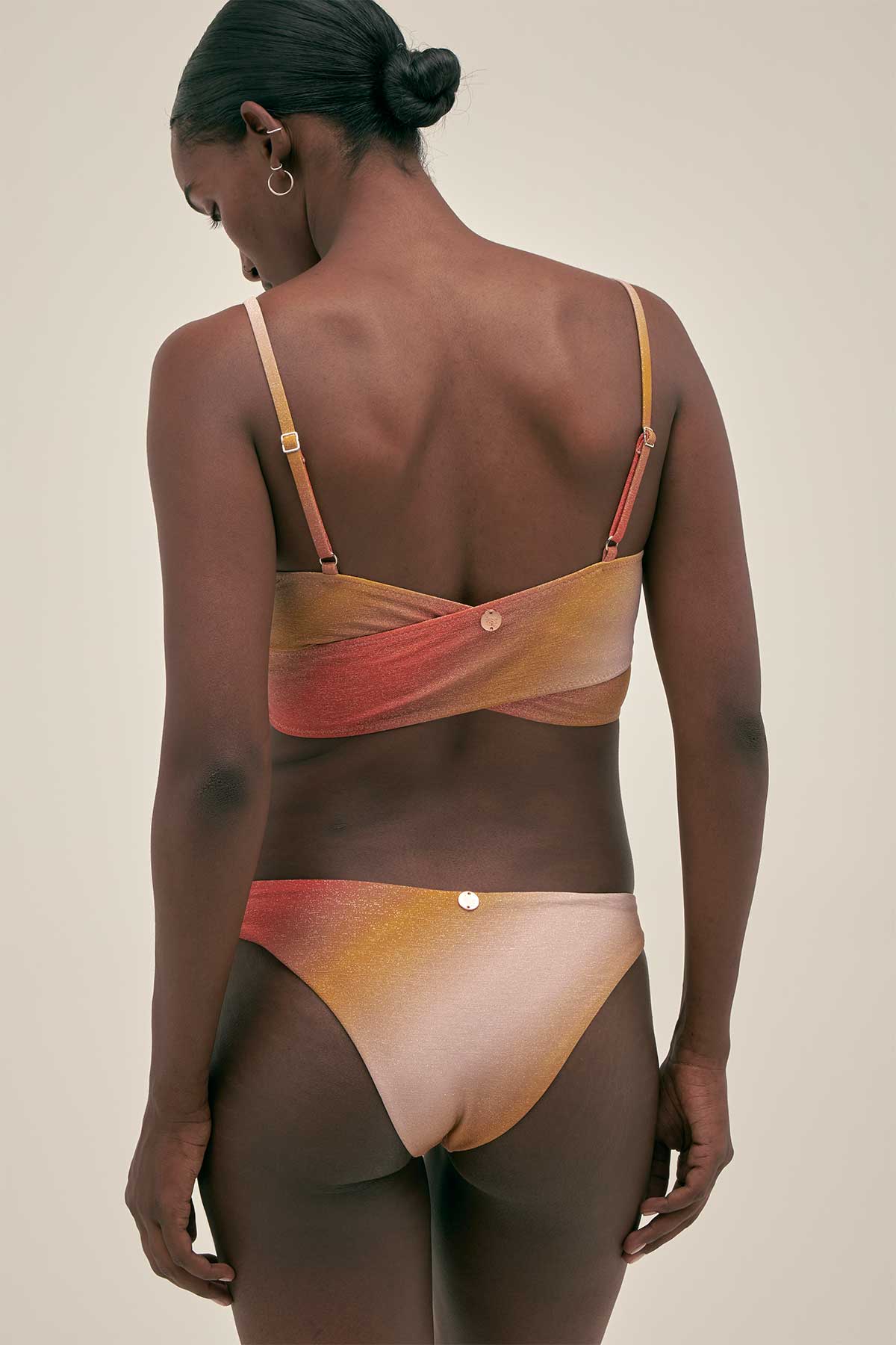 Crossed Bikini Top in Sunset