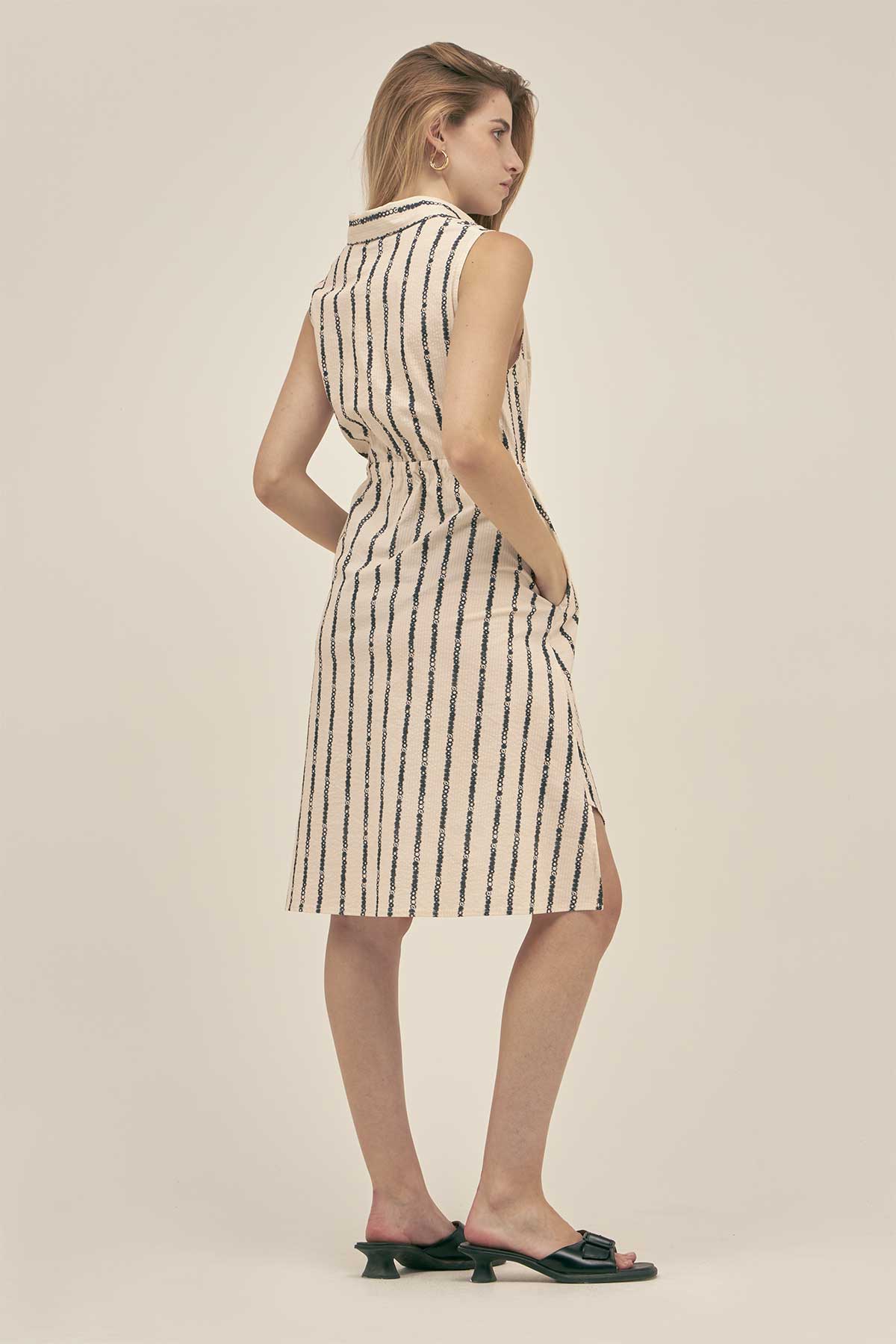 Angie Shirt Dress in Floral Stripe