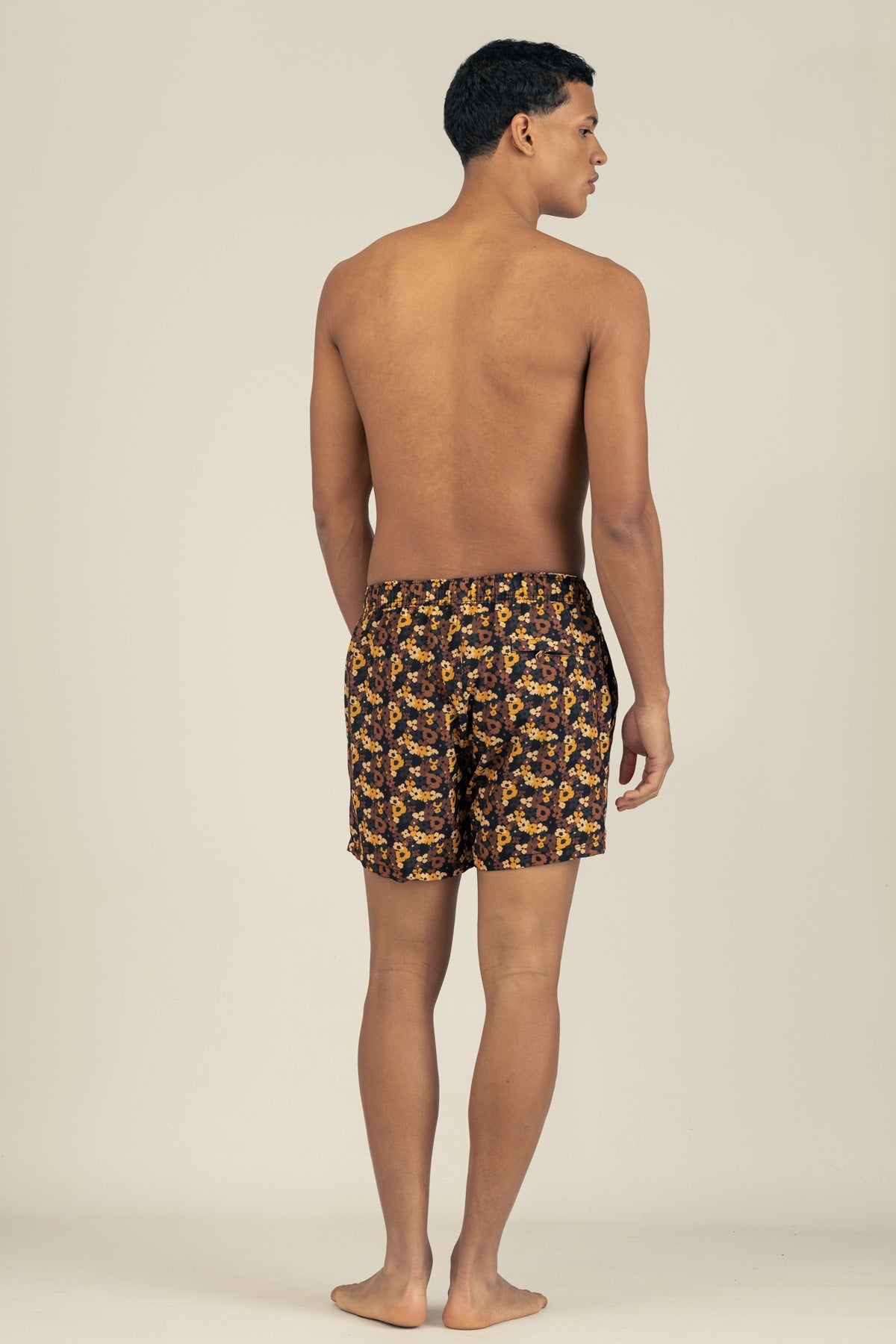 Classic Swim Trunks in Pixel Floral