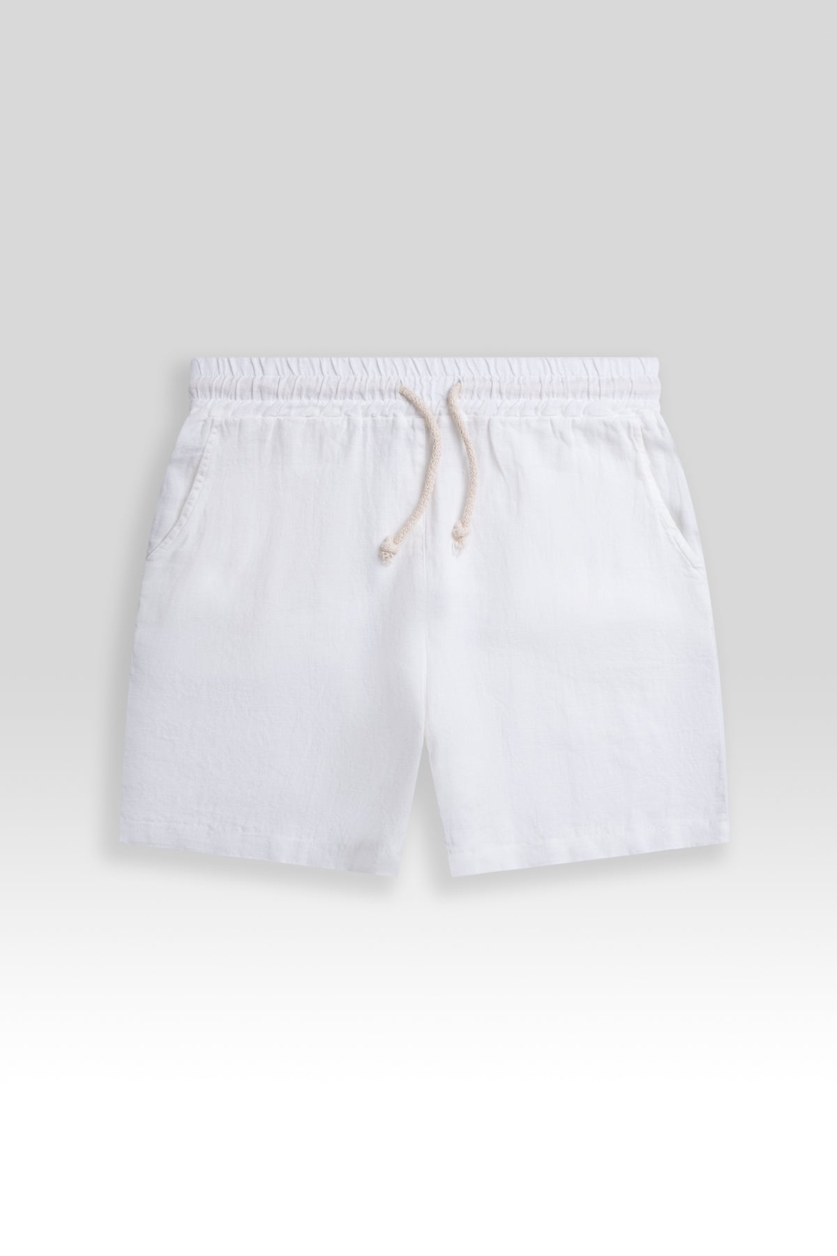 Premium Linen Shorts in White