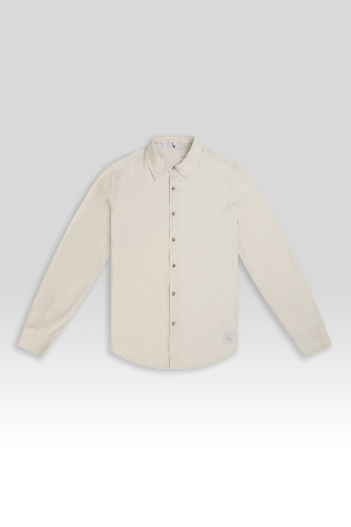 Camisa Manga Larga De Lino Crema - Polonio