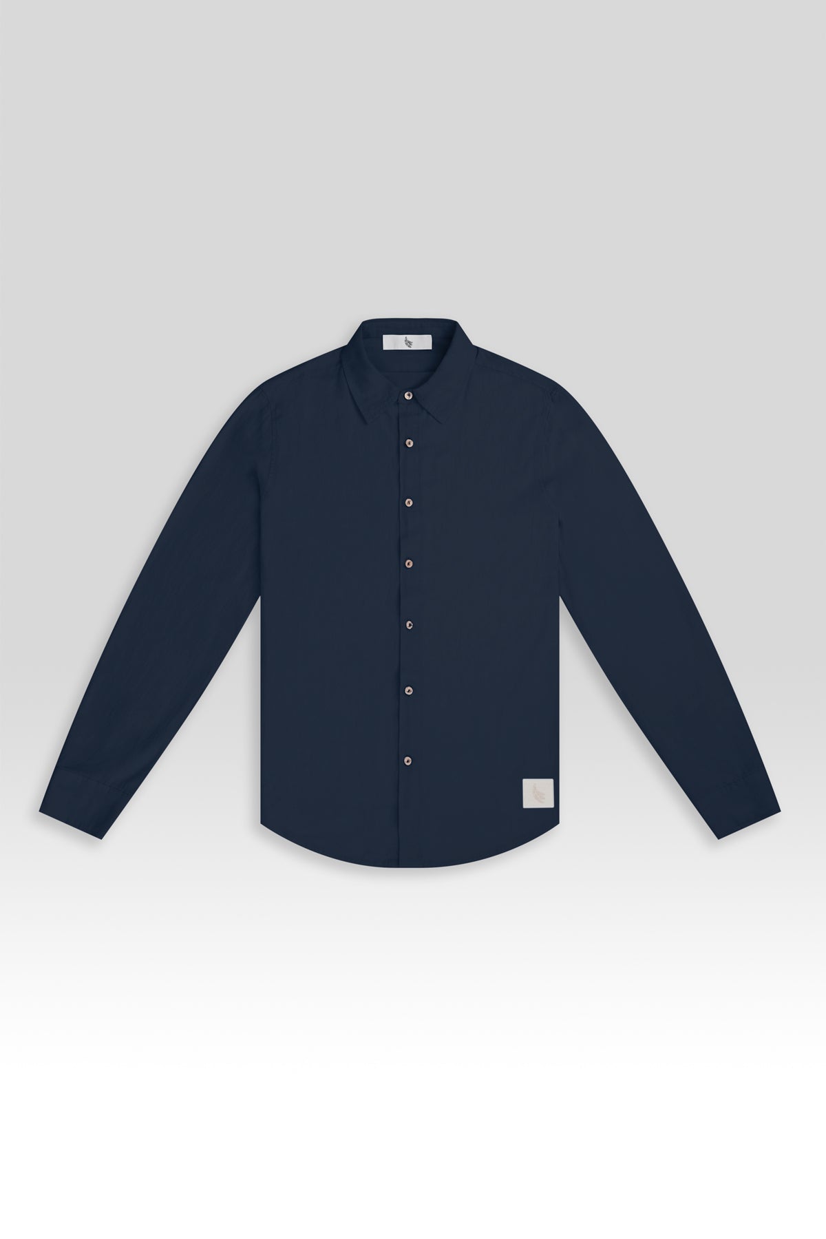 Long Sleeve Linen Cotton Shirt in Oceano