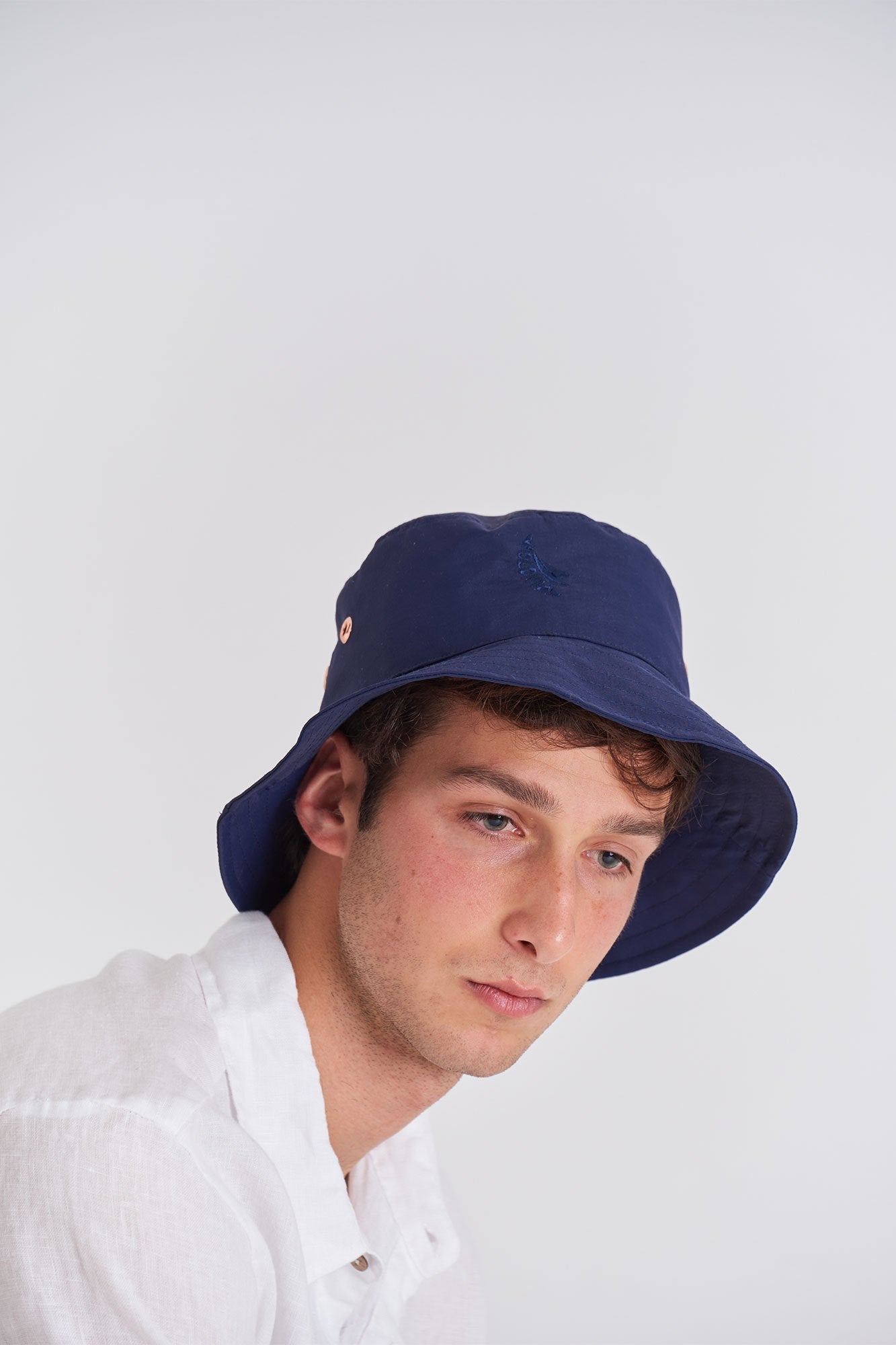 Bucket Hat in Navy | Polonio