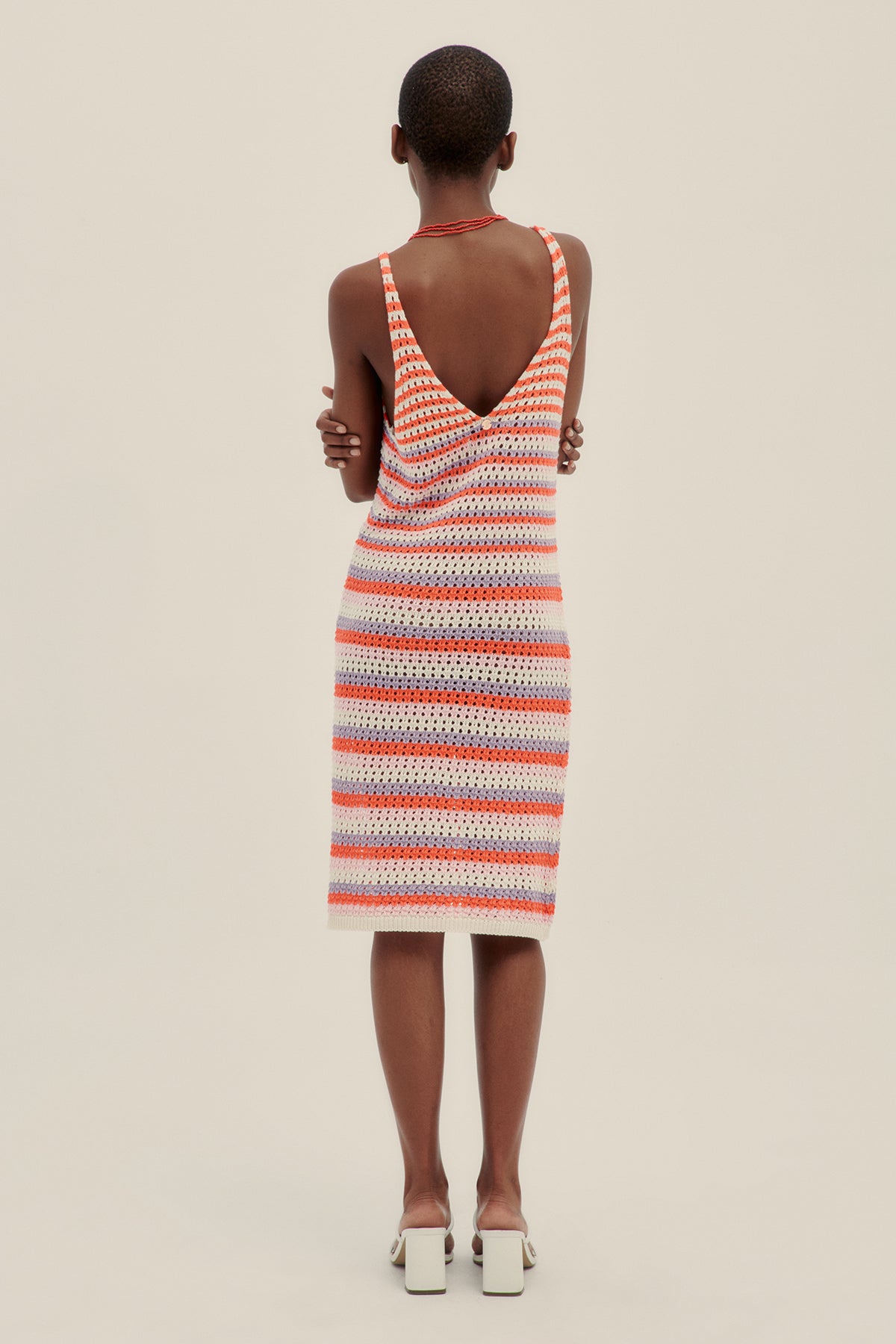 Short Striped Knit Dress - Polonio