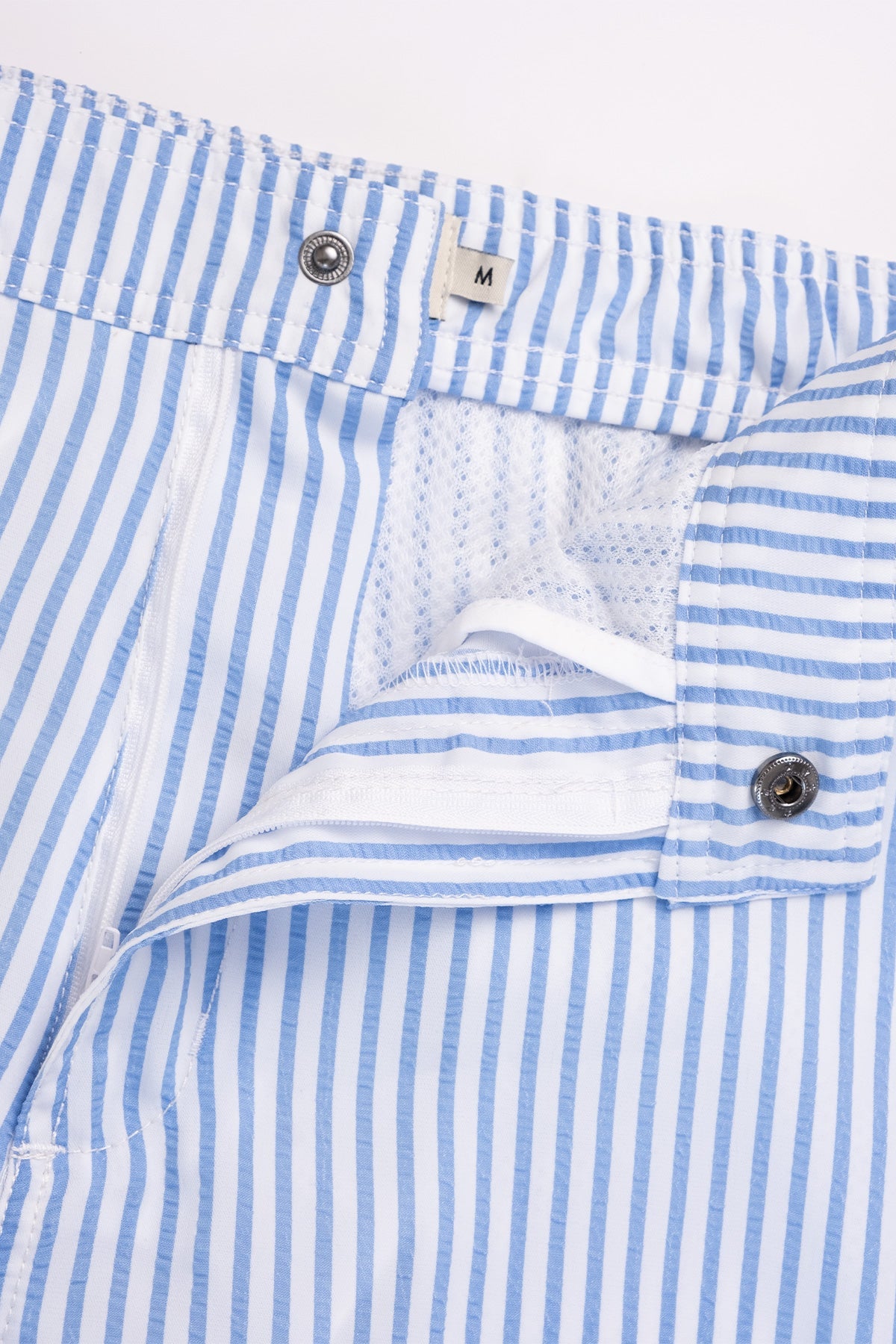 The Josh Swim Trunks in Seersucker Stripe